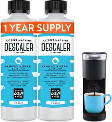 Descaler (2 Pack, 2 Uses Per Bottle) - Made in the USA - 8 Fl Oz (Pack of 2)
