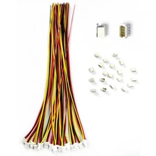 BOJOUL 20 Sets JST SH 1.0mm 3-Pin Male Connector and 28AWG Female Connector P...