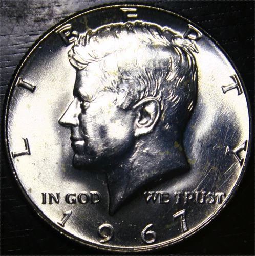 1967 Kennedy Half dollar 40% Silver 50c US Coin Philadelphia Mint GEM BU