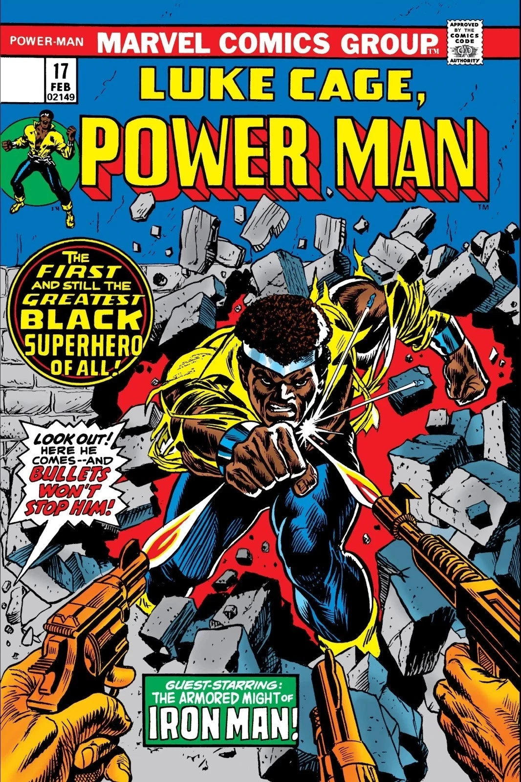 Luke Cage Power Man Issue 17 Comic Book Poster print 16"x24" wall art