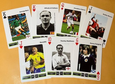 Die größten Fußballspieler aller Zeiten Spielkarten UEFA FA Fußball Auswahl