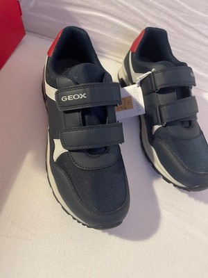 Geox Big Boys sneaker size 6 (39) Navy Blue with Red Brand New with tags
