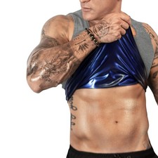 FUXERT Men Sweat Vest Tank Top Waist Trainer Workout Body Shaper Sauna