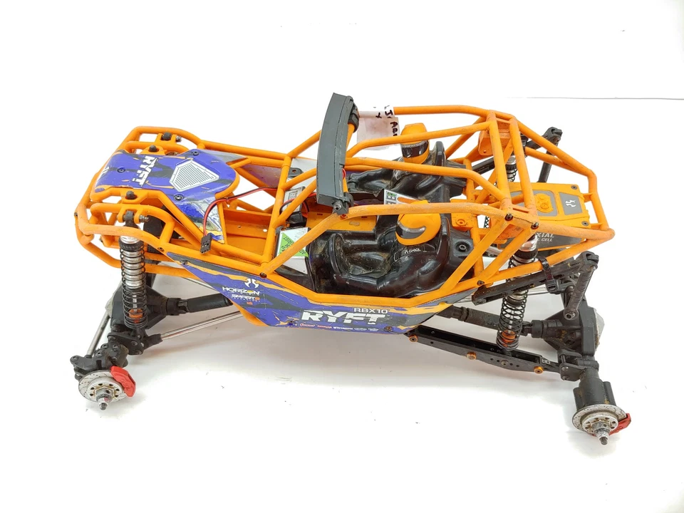 AXIAL RBX10 Ryft 4WD 1/10 Rock Bouncer Roller Slider w/ Orange Cage Upgraded - Image 4 of 4