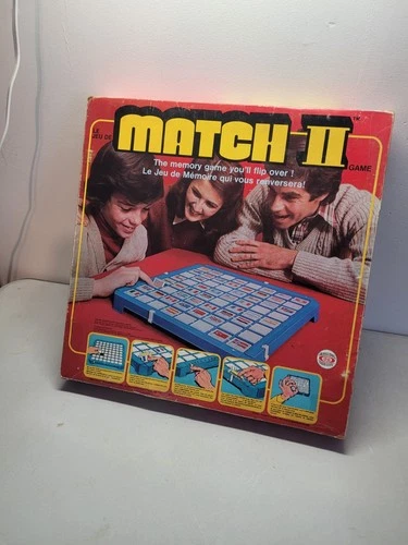 Vintage 1978 IDEAL Match II Country Flag Memory Flip Board Game - 100% COMPLETE