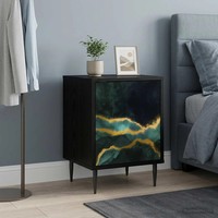 Nachttisch Wijhe Schwarz Eichen-Optik 36 X 33 X 51 Cm