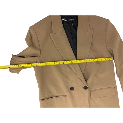Zara Womens Blazer suit Jacket Size S Brown Double Breasted 2753/332 NWOT - Picture 9 of 10