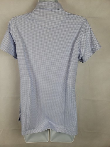 Peter Millar Button sun protection Rash Guard Polo Purple Herringbone S - Picture 4 of 8