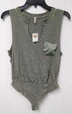 Free People In Your Pocket Bodysuit, Green, Women's Small