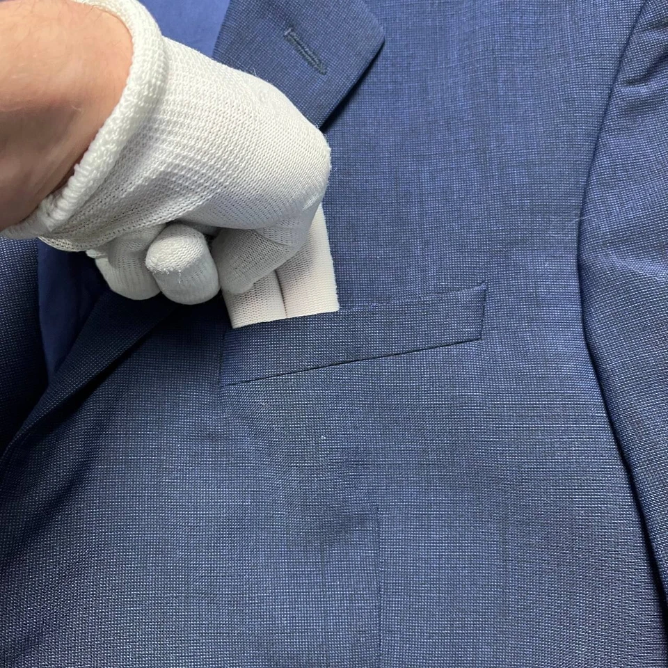 Blazer de lana azul Reiss para hombre talla 38R Foto 3 de 4