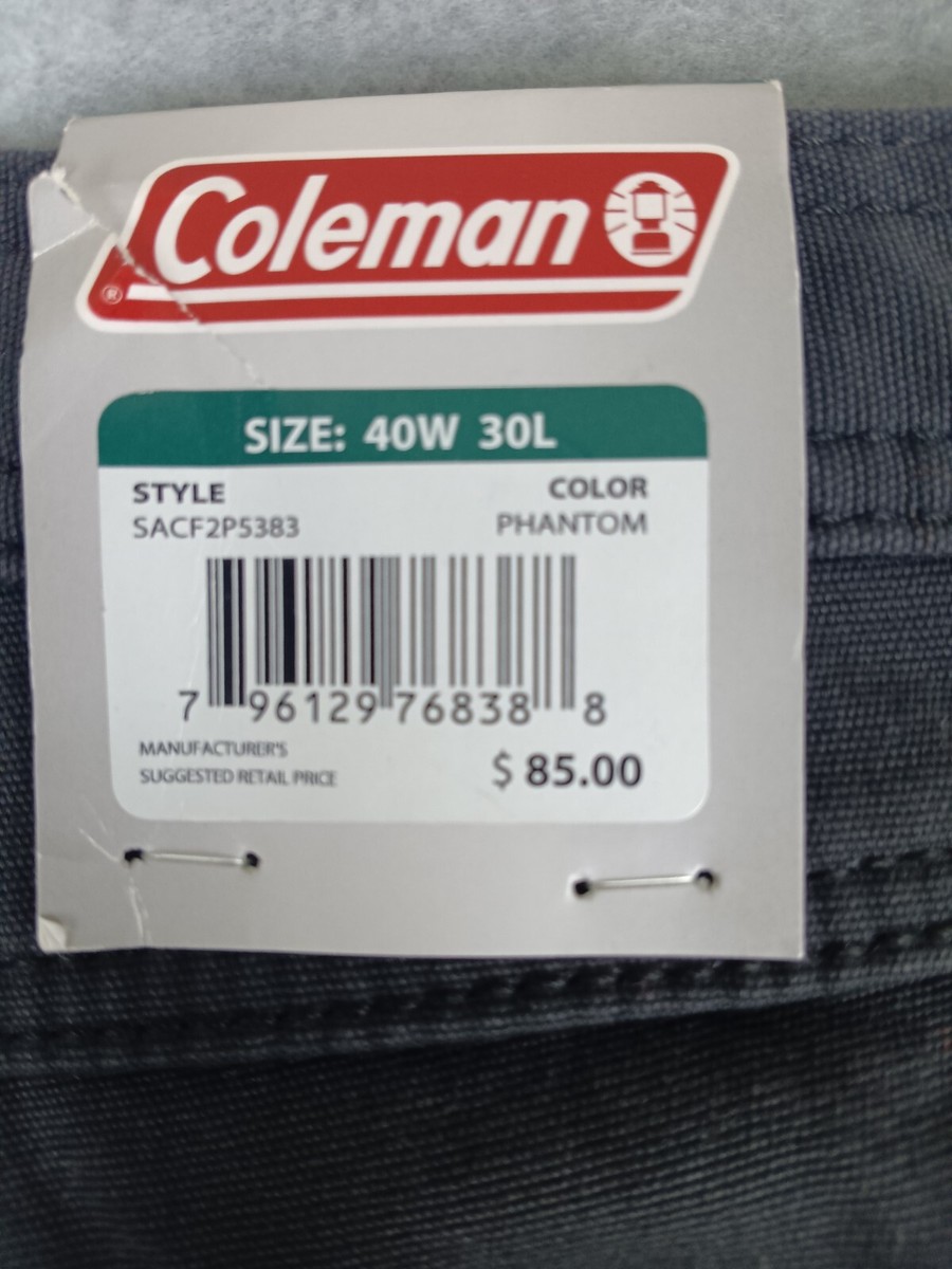 New Coleman Fleece Lined Canvas Carpenter Pants Black Men's 40x30