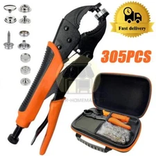 Heavy Duty Snap Fastener Tool Kit Boat Cover Metal Snaps Canvas Sewing Tarps US