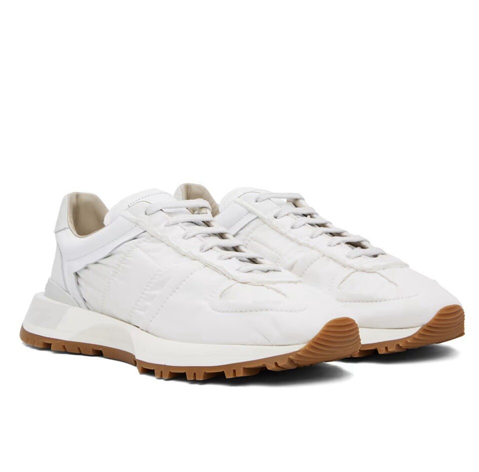 BNIB Maison Margiela Nylon Runner Evolution Sneakers in White 43 