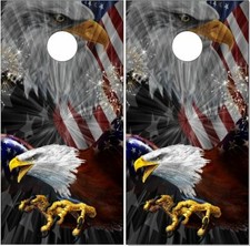 American Eagle Scream LAMINATED Cornhole Wrap Bag Toss Skin Decal Sticker