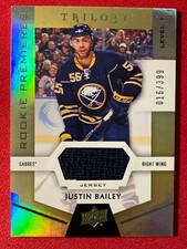 2016-17 Upper Deck Trilogy Rainbow Green Rookie Jersey Justin Bailey #82 016/399