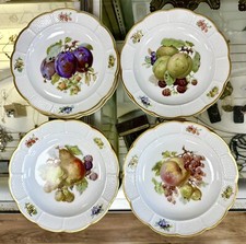 SET (9) ANTIQUE ROSENTHAL FRUITS PORCELAIN BA...