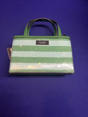 Kate Spade Sam Icon Seaside MINI Stripe Sequin Tote in Fresh