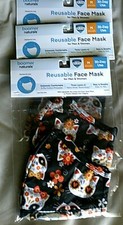 Boomer Naturals Kids 3-7Y Reusable Cotton Face Mask Sugar Kitten New 1-3 Masks