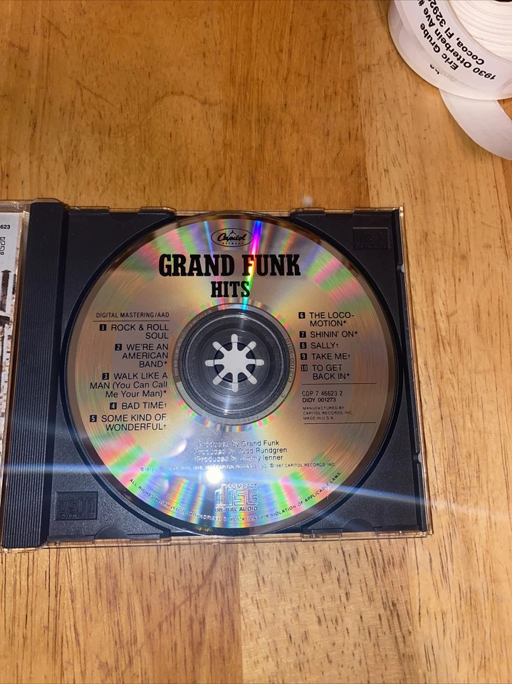 Grand Funk Hits US CD Early Capitol Records Issue With No Bar Code! - Image 4 of 4