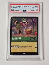 2024 DISNEY LORCANA EN 5-SHIMMERING SKIES 86 CLARABELLE CLUMSY GUEST FOIL PSA 10