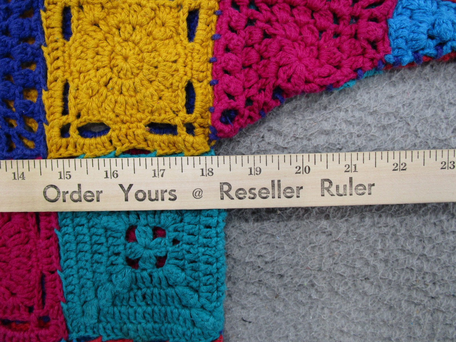 Vintage Patchwork Crochet Knit Pullover Sweater C… - image 5