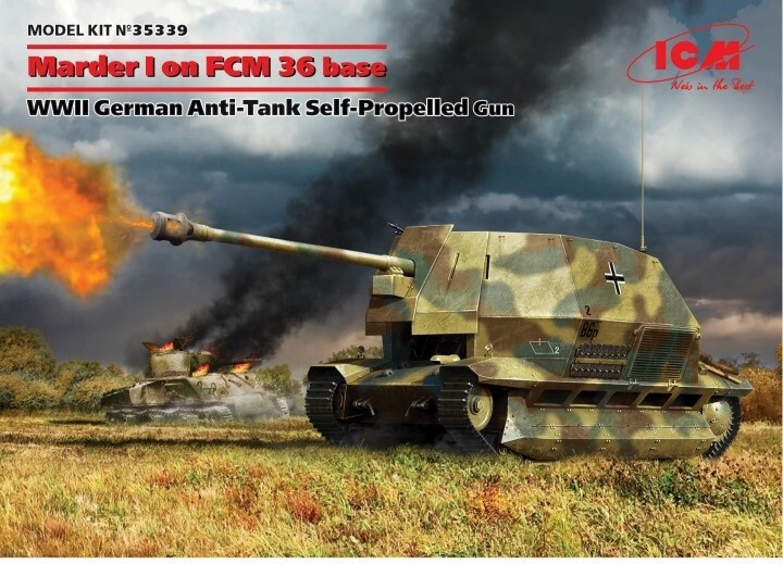 ICM 35339 1:35th Marder I on FCM 36 base WW2 German Anti-Tank Self-Propelled Gun