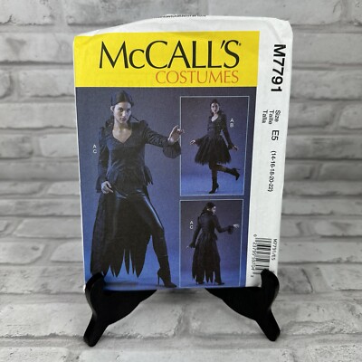 McCall's Pattern M7791 Misses Halloween Cosplay Costume New Uncut E5 14-22