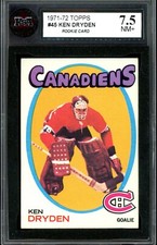 1971-72 Topps Hockey #45 Ken Dryden HOF Rookie KSA 7.5 NM+ Montreal Canadiens RC