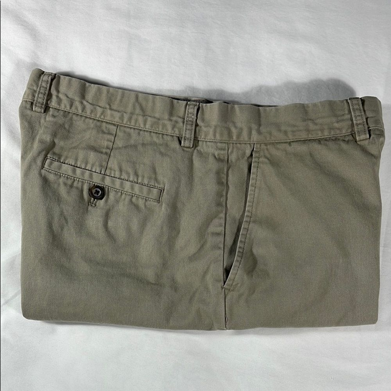 Amazon Essentials mens khaki basic flat front 8.5… - image 10