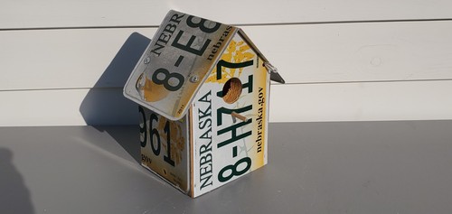 Nebraska NE Meadow Lark License Plate Bird House ~FastFreeShip~ - Picture 7 of 14