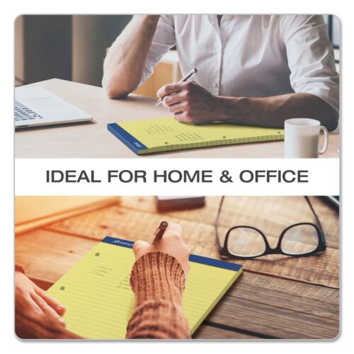 Ampad 20 246 Dual Pad, 4 Pack Double Sheets Legal Narrow Ruled, Canary 100 - Picture 6 of 7
