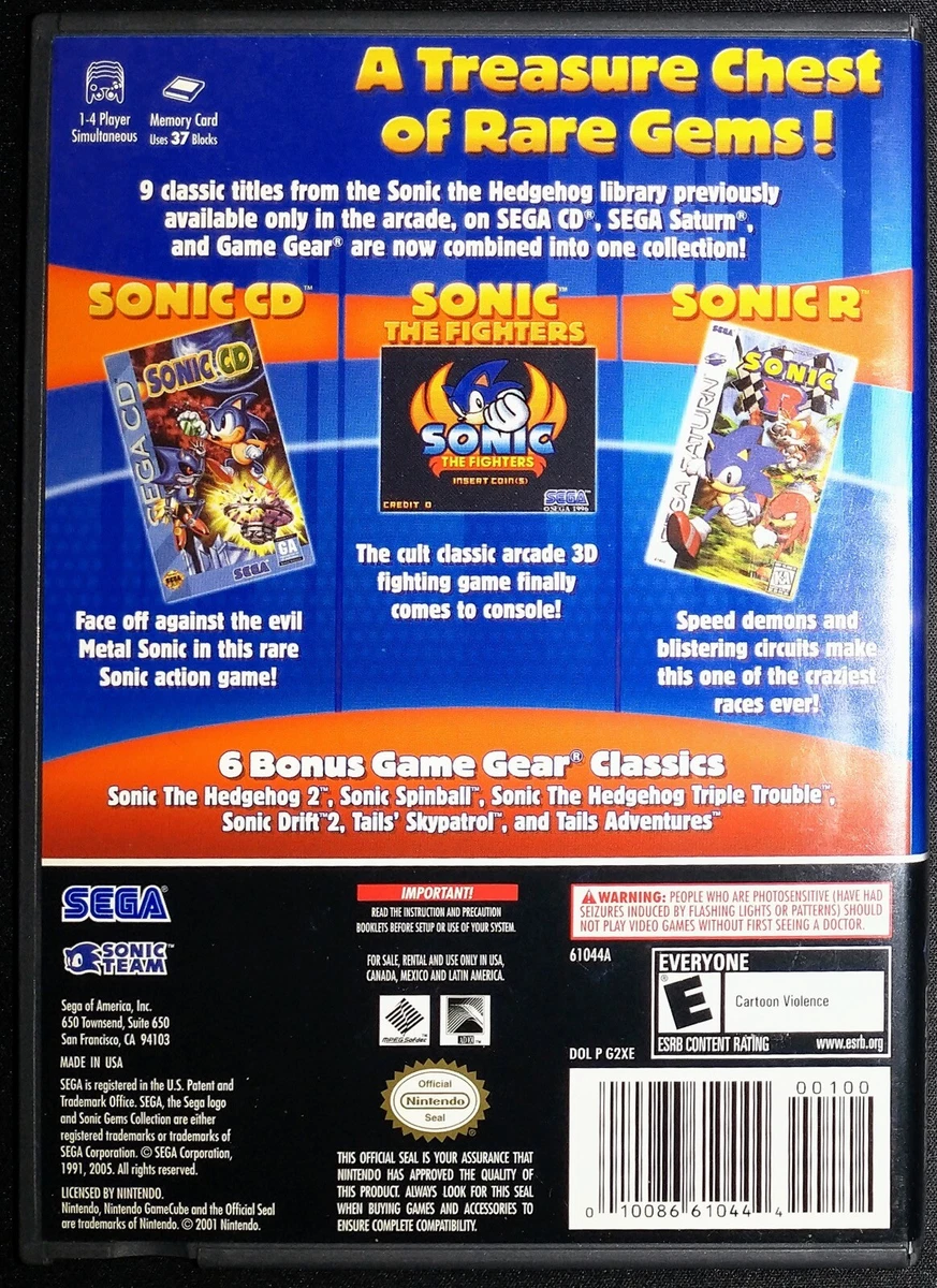 Nintendo DS Sonic Classic Collection Replacement Label Decal
