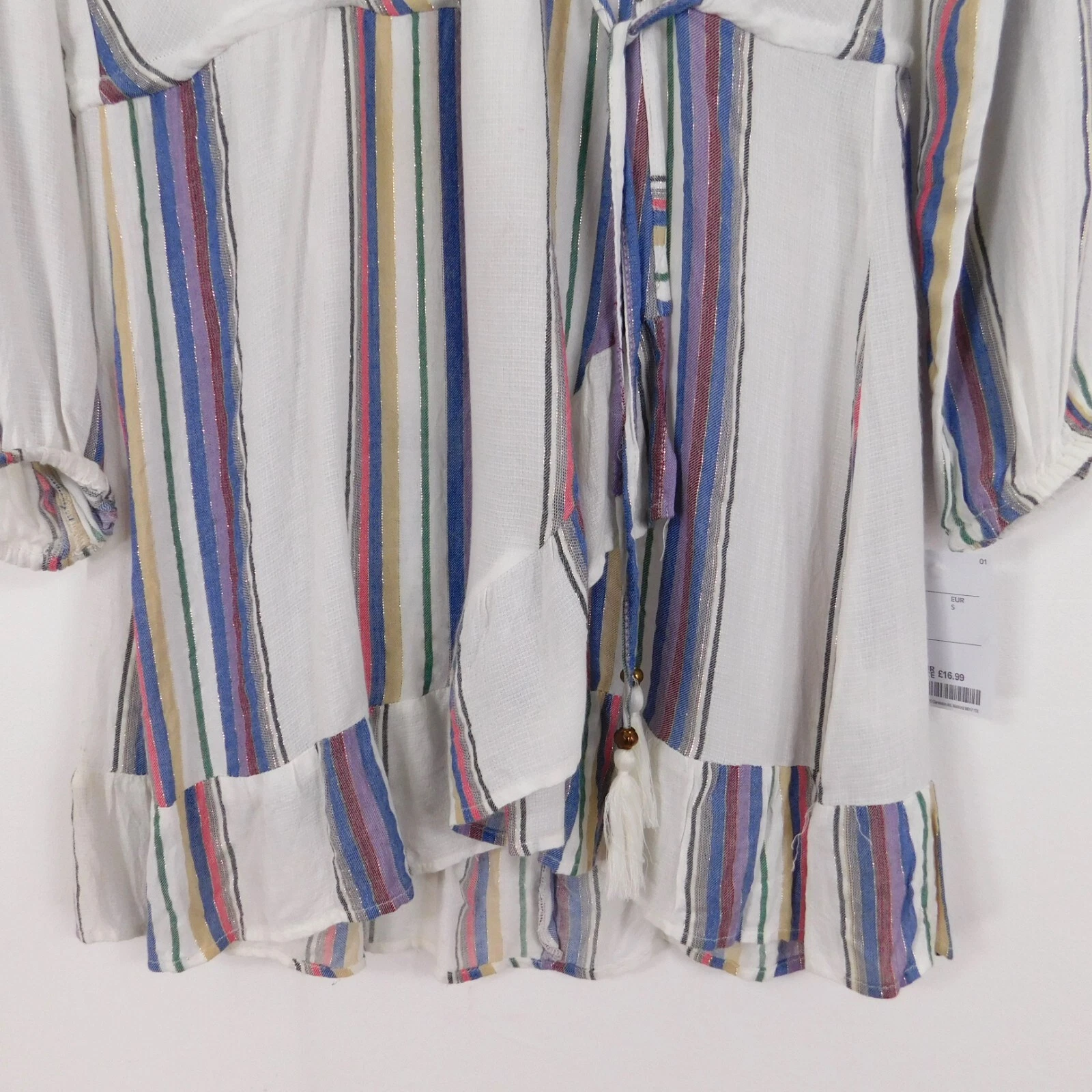 OFF WHITE Abito a righe multicolore Blue Island Off White taglia small nappa nuovo