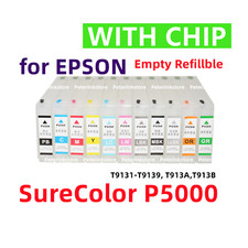 11 Empty Refillable Ink Cartridge for SureColor SC P5000 Printer T913 913 / 