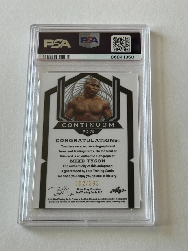 2023 Leaf Metal MIKE TYSON Continuum AUTOGRAPHED Signed # AUTO Boxing Card PSA 8 - Image 2 of 4