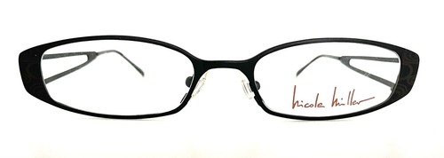 NEW Nicole MIller Women's Eyeglasses MATTE BLACK "SHADOW" frame handmade ITALY - Picture 6 of 9