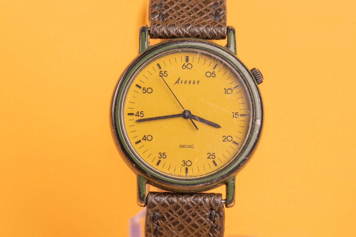 Seiko Avenue 6531-600A Steve Jobs Style 32mm Mens Quartz Watch | eBay