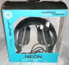 NEONHP-GRYBLU-BOX JLab Audio Neon Headphones On-Ear Feather Light, Ultra-plush