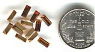 36 VINTAGE SWAROVSKI TOPAZ 7x3mm. BAGUETTE GEM JEWELS d450