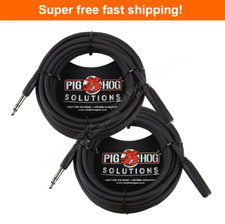 2 PACK PIG HOG phx14-25 SOLUTIONS - 25FT HEADPHONE EXTENSION CABLE, 1/4" - NEW