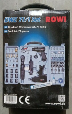 Rowi Druckluft-Werkzeug-Set 71 teilig DZB 71/1 Werkzeug