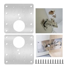 Cabinet Hinge Repair Plate Stainless Steel Repair Plate Bracket with Mounting...