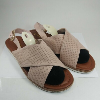 Unisa Women's Shoes Sandals Pink Suede Wedge Size SKU#07693