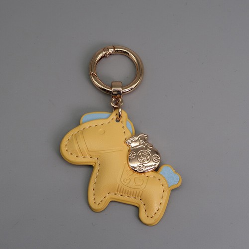 Fashion PU Leather Horse Keychains Pony Women Bag Pendant Key Ring Accessory aus - Afbeelding 21 van 40