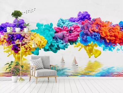 3D Color Texture K8530 Wallpaper Mural Self-adhesive Removable Sticker Kay