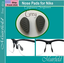 Grey / Gray Nose Pads for Nike Eye Glasses Eyeglasses Sunglasses - Silicone