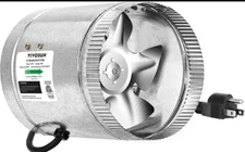6 Inch 204 CFM Inline Duct Booster Fan Ventilation Exhaust Air Blower