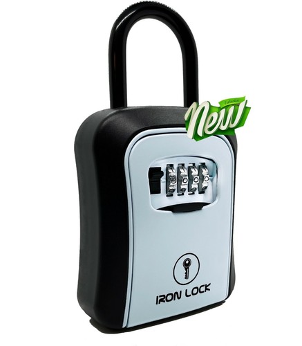 Iron Lock® - Key Lock Box Wall Mount for Keys 4 Digit Combination - Picture 42 of 63