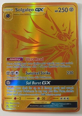 Solgaleo Gx Gold Card Price