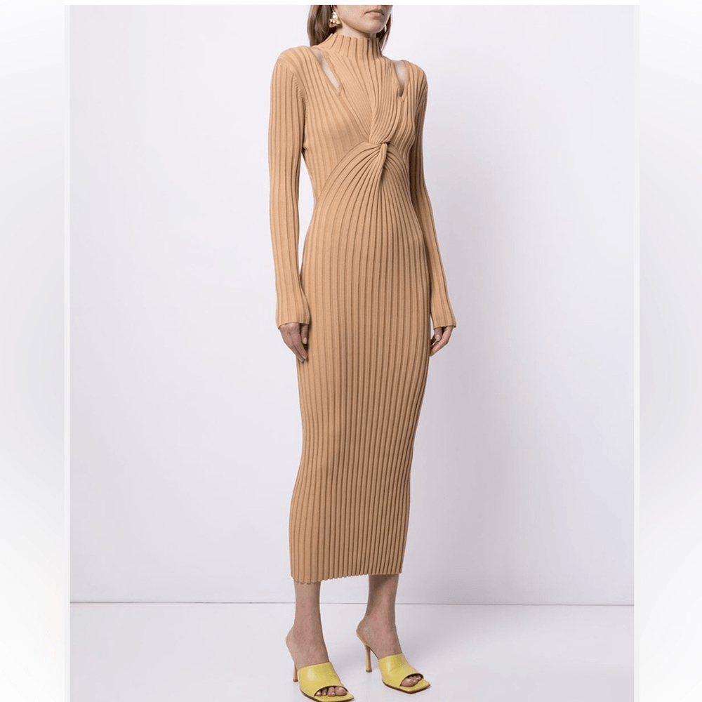 ACLER Collins Ribbed Midi Dress NWT